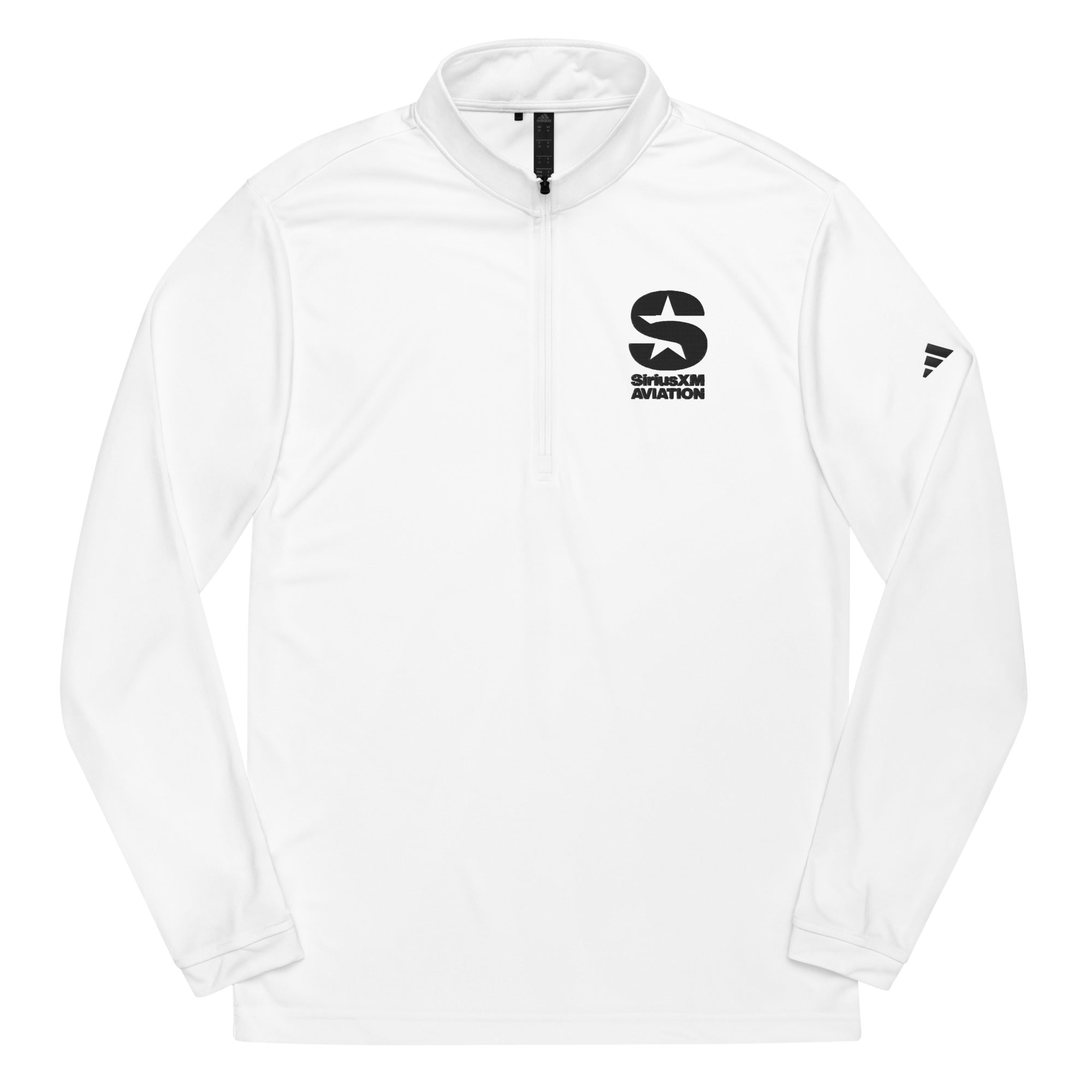 SiriusXM Aviation: White Adidas® Zip Pullover