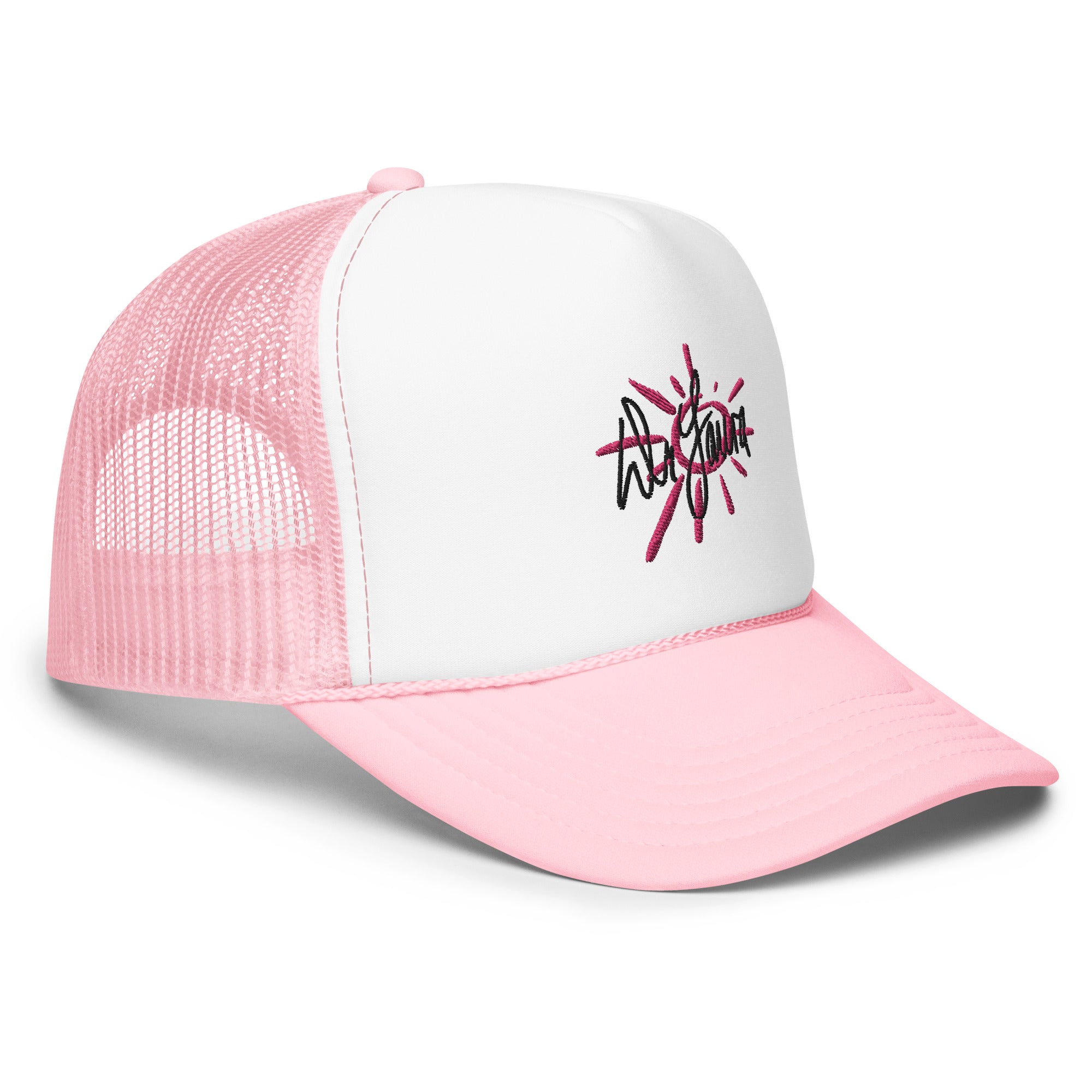 Dr. Laura: Trucker Hat (Pale Pink & White) – SiriusXM Store