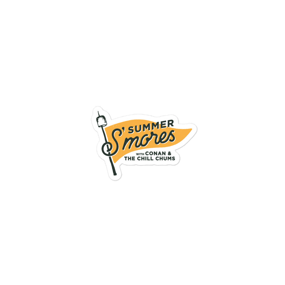 Sticker with 'Summer S'mores with Conan & The Chill Chums logo'