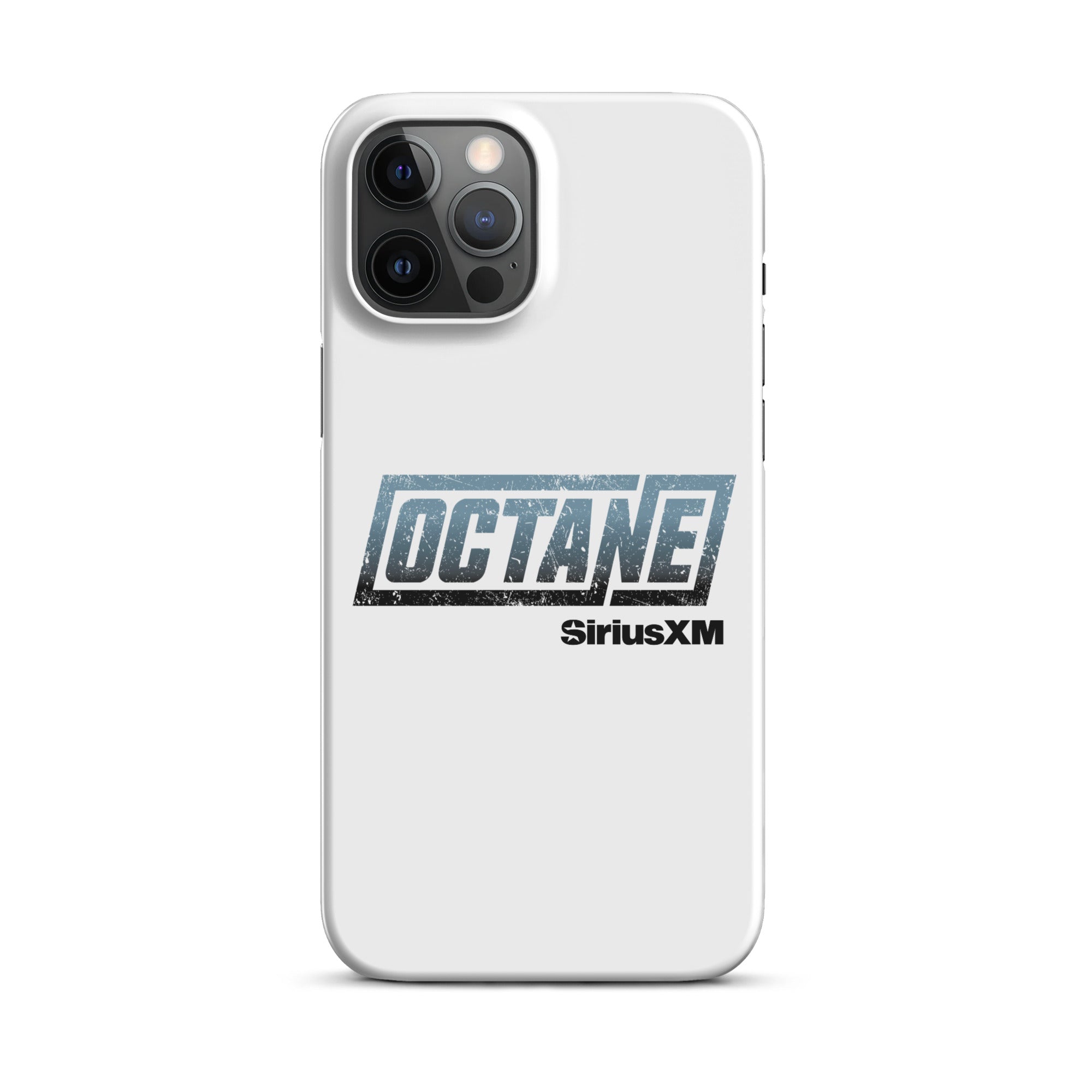 White phone case featuring the 'OCTANE' logo and 'SiriusXM' branding.