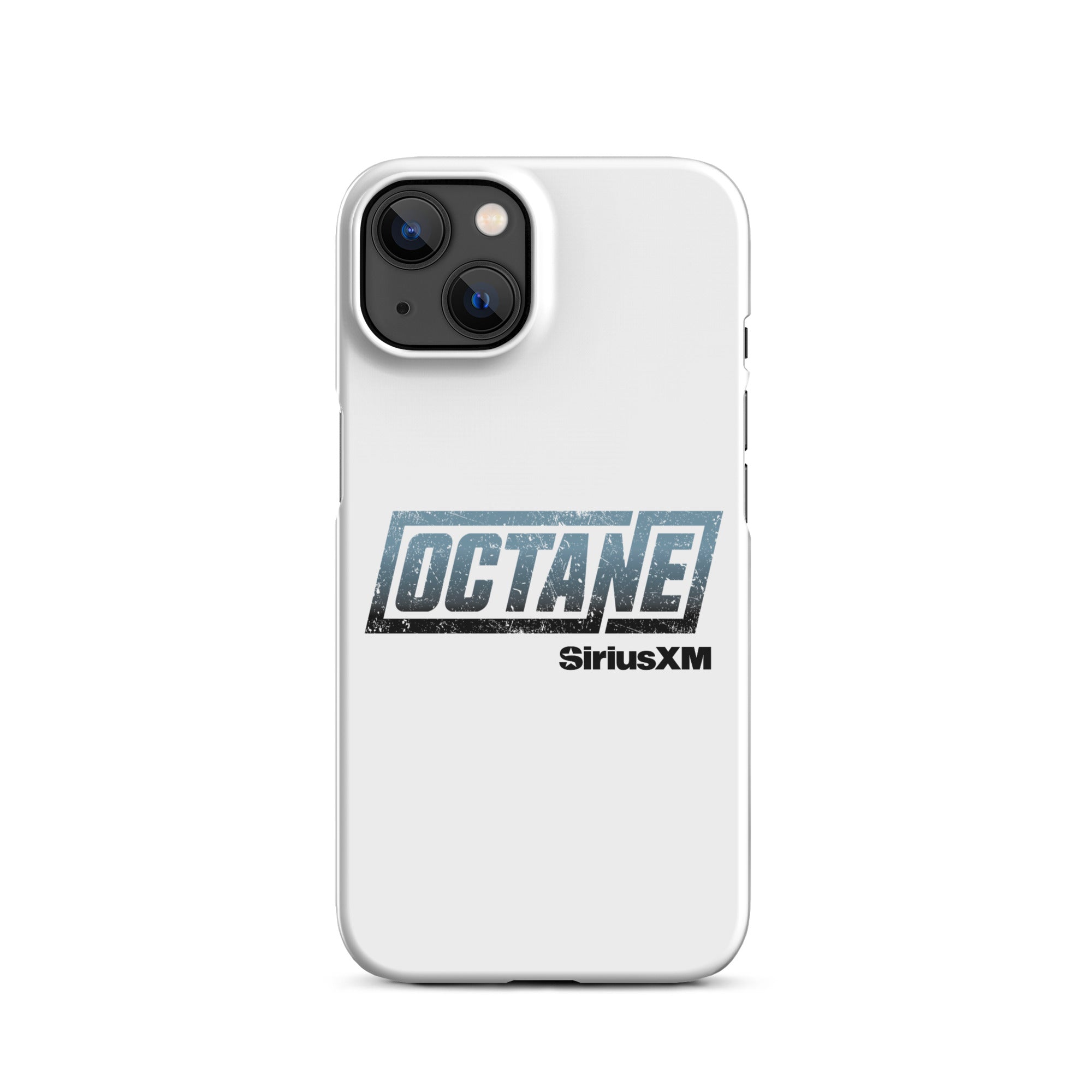 White phone case featuring the 'OCTANE' logo and 'SiriusXM' branding.