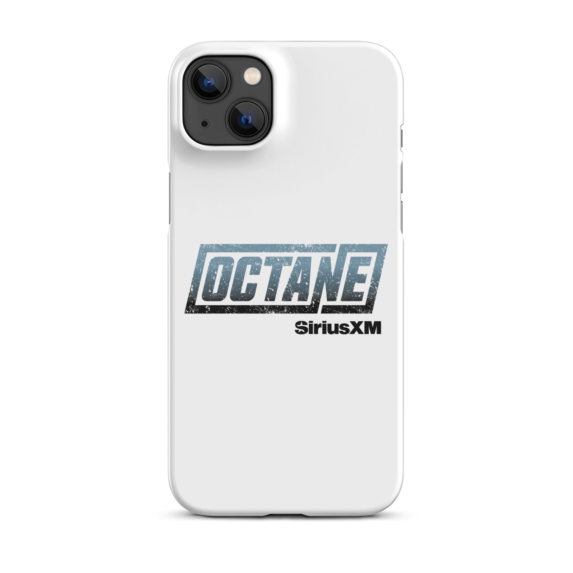 White phone case featuring the 'OCTANE' logo and 'SiriusXM' branding.