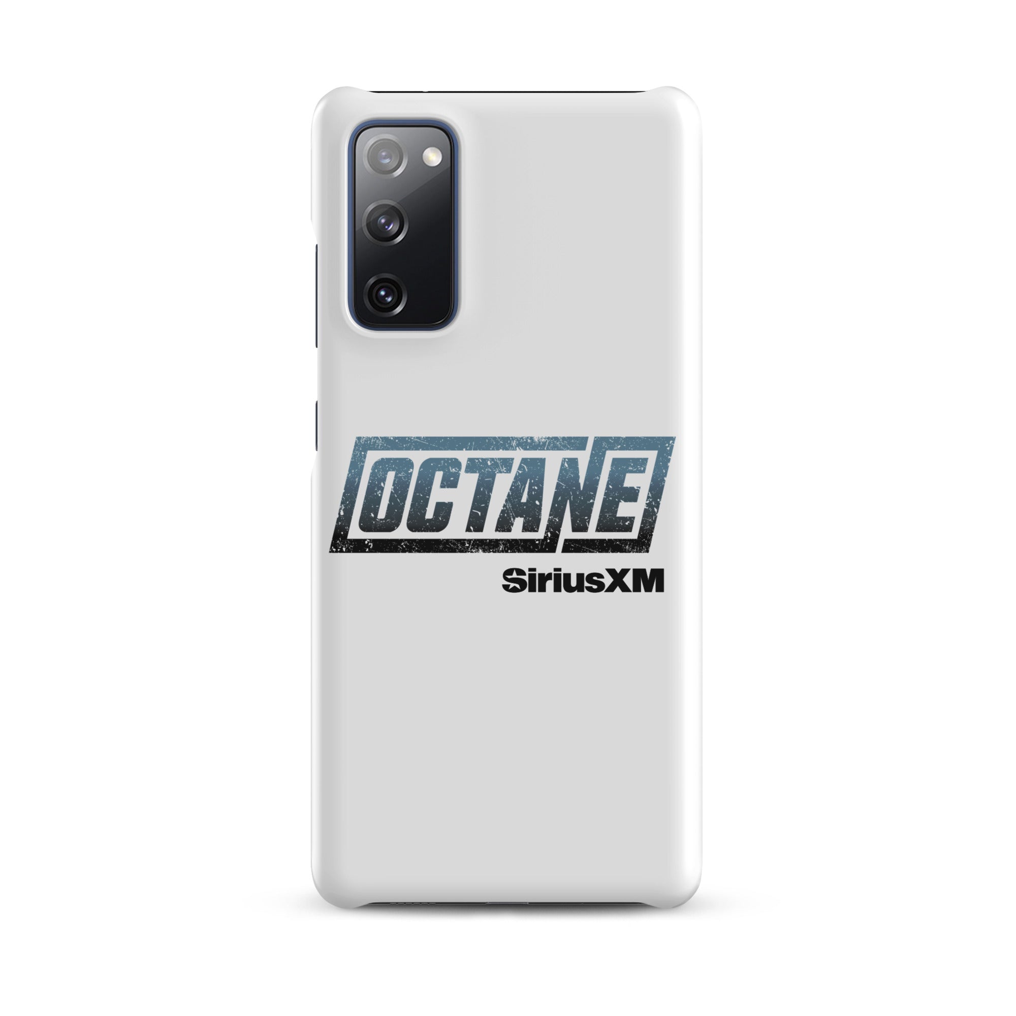 White phone case featuring the 'OCTANE' logo and 'SiriusXM' branding.