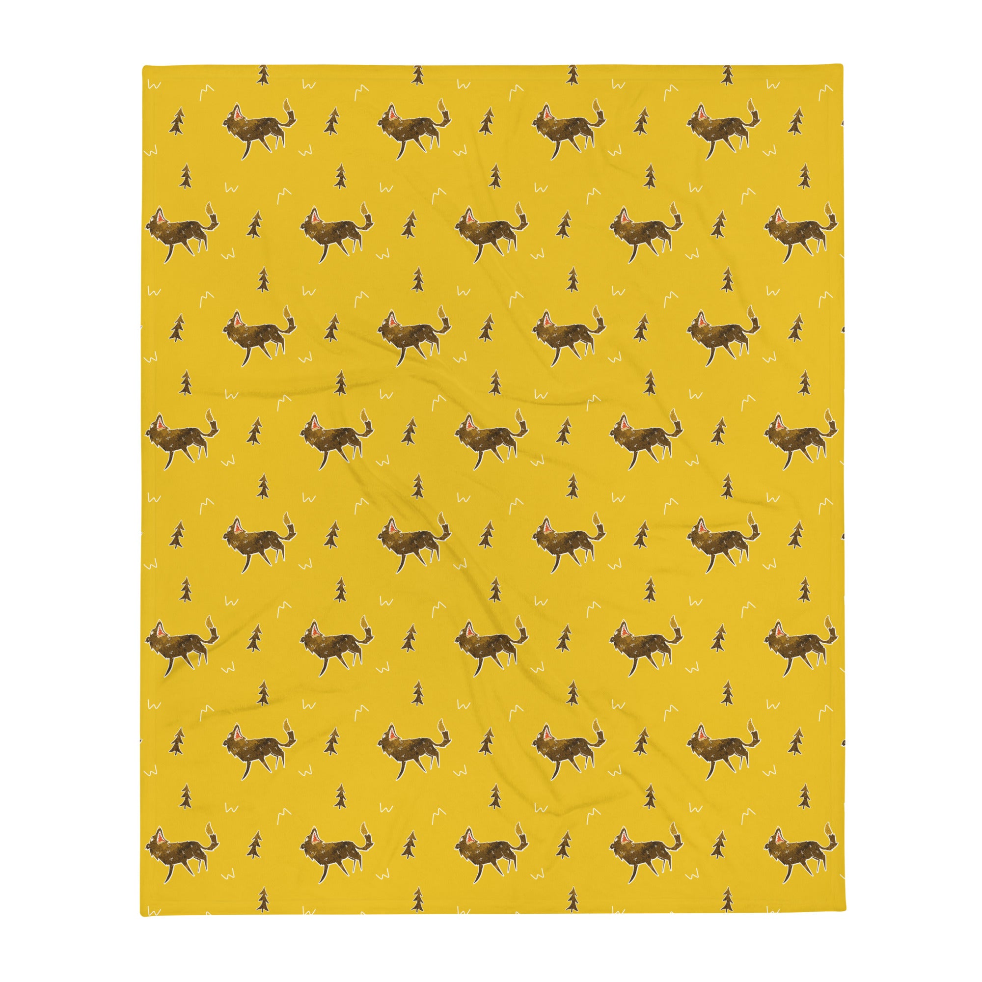 Earwolf Presents: Yellow Print Throw Blanket