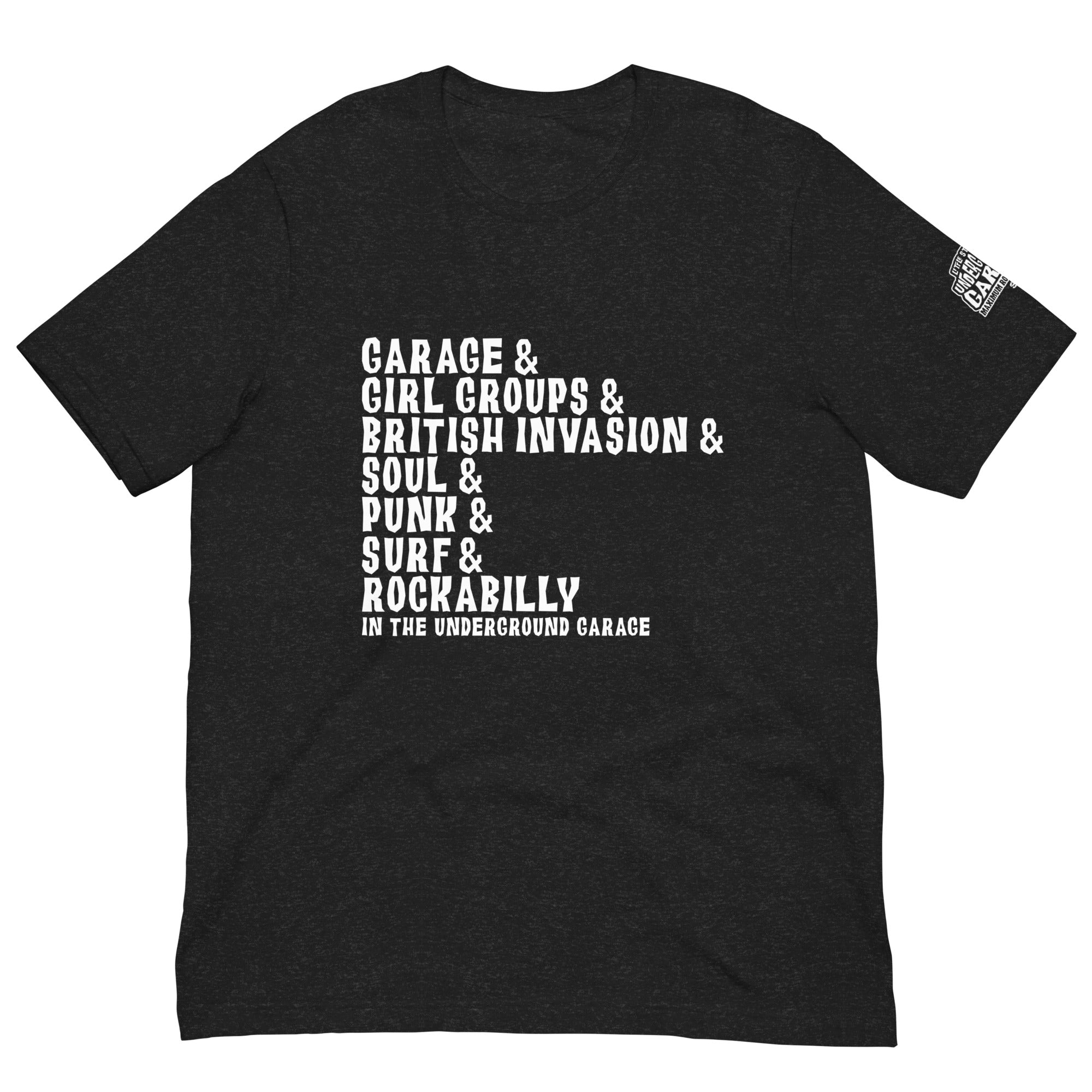 Underground Garage: Genres Black T-shirt