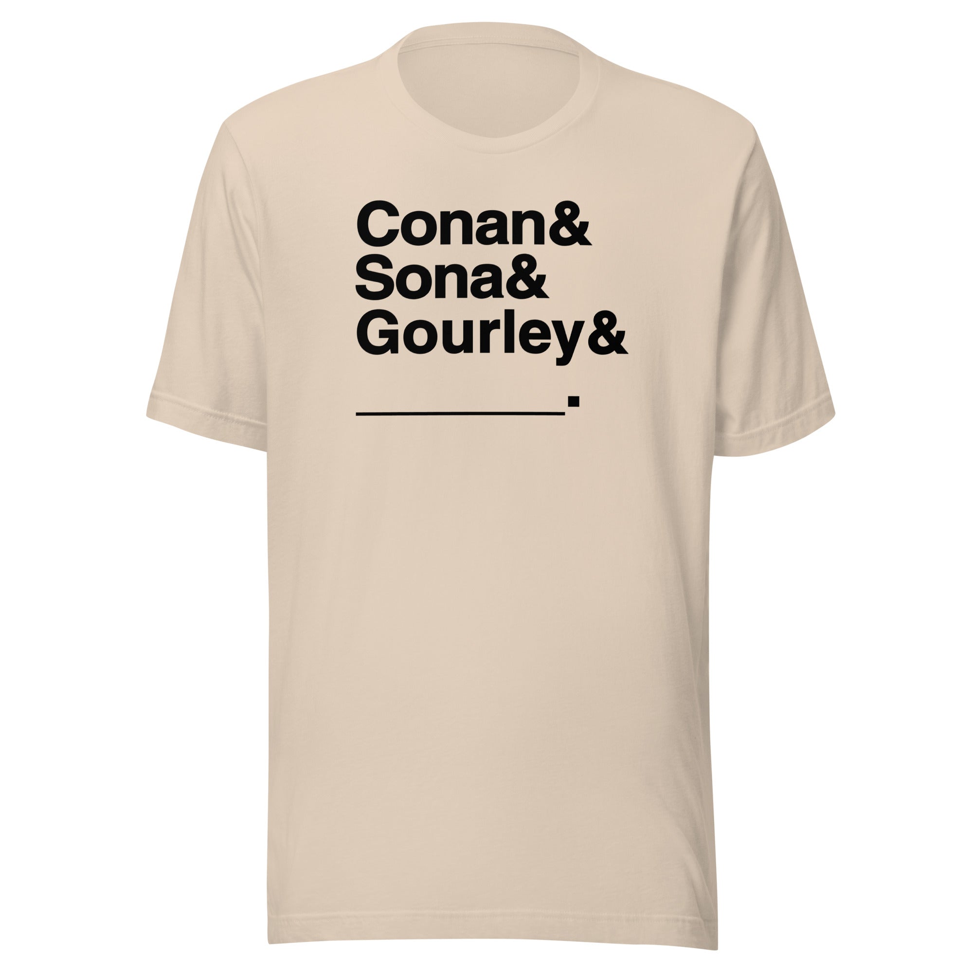 Conan O'Brien Needs A Friend: Conan & Sona & Gourley & You T-shirt (White/Cream)