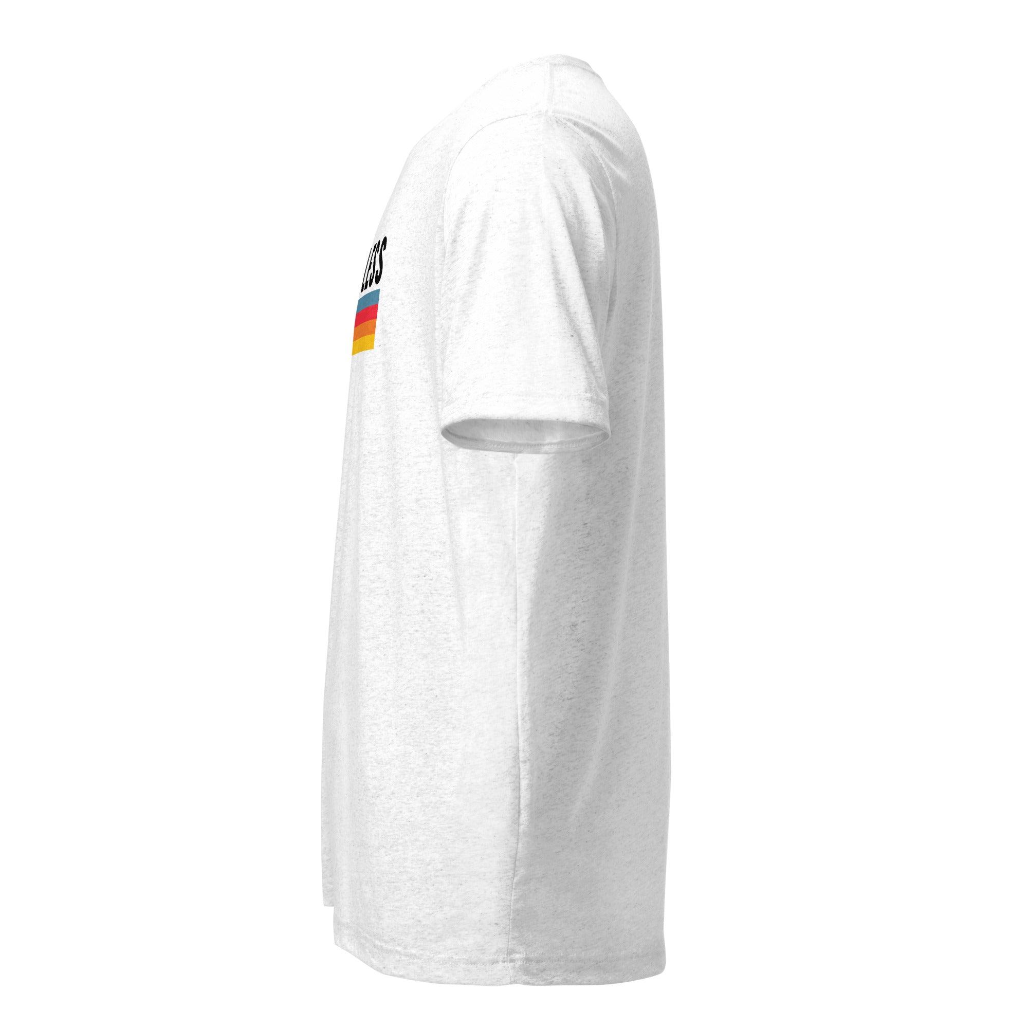 White t-shirt displayed from the side.